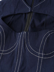 Jeansmantel Graceful mit Gürtel