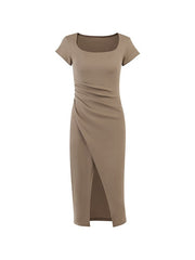 Geripptes Raglan-T-Shirt mit anmutigen Ärmeln