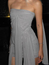 Trendy Minikleid mit Bindebändern und Herz-Print und Puffärmeln