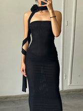 Volant Spaghettiträger Trendy Loose Denim Kleider