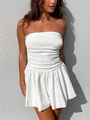 Anmutiges Korsett-Minikleid mit gesmoktem Rücken