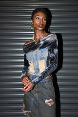 Cad Off Shoulder Deconstruct Korsett-Jeanstop