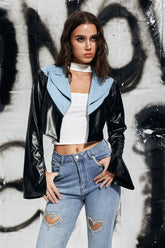 Calloway Denim-Leder-Kurzjacke