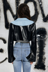 Calloway Denim-Leder-Kurzjacke