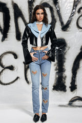 Calloway Denim-Leder-Kurzjacke