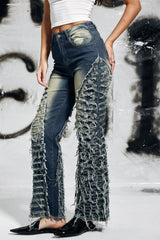 Chiara Hayley – Jeans mit Fransen und Rüschen