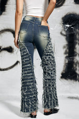 Chiara Hayley – Jeans mit Fransen und Rüschen