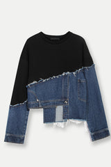 Asymmetrisches Jeanstop „Clara“