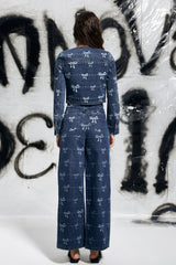 Courtney Jeansjacke mit Schleife und Tasche