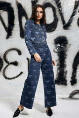 Courtney Jeansjacke mit Schleife und Tasche