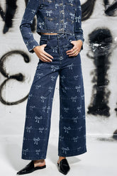 Courtney Jeans mit Schleifen-Print