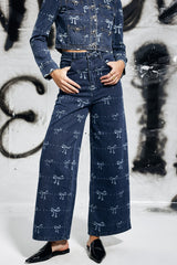 Courtney Jeans mit Schleifen-Print