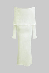 Schulterfreies Maxikleid zum Überziehen