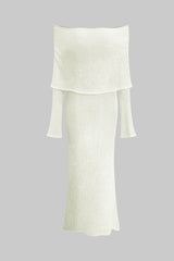 Schulterfreies Maxikleid zum Überziehen