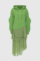 Daivya Deconstruct – Asymmetrisches Maxikleid aus Netzstoff