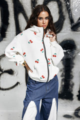 Dania – Langärmlige Jacke mit Kapuze und Print