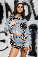 Darcy Jeansjacke mit Blumenfransen