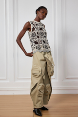 Ärmelloses Top „Deborah“ mit Häkel-Ausschnitt