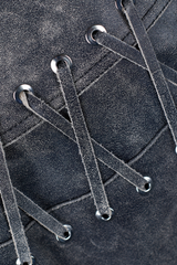 Destiny – Asymmetrische Lederjacke mit Schnürung