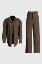 Disha – Zweiteiliges Set in Braun