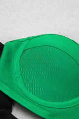 Eliza gerafftes, geteiltes Verbandkleid