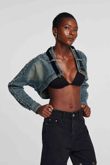 Ellis Deconstruct Studded Patchwork Jacket