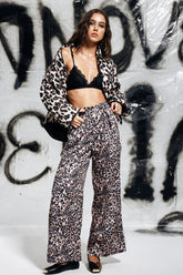 Emmett Dekolletéhose mit Leopardenstreifen