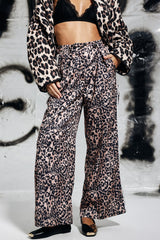 Emmett Dekolletéhose mit Leopardenstreifen