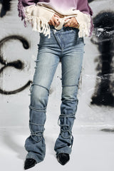 Emryn Jeans mit Schnürung