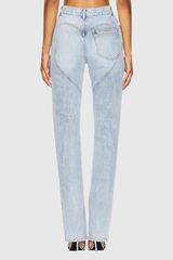 Falak – Enge Jeans mit Blumen-Reißverschluss