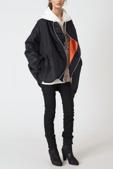 Freya Asymmetrische Baumwolljacke mit Reißverschluss