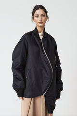 Freya Asymmetrische Baumwolljacke mit Reißverschluss