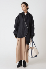 Freya Asymmetrische Baumwolljacke mit Reißverschluss