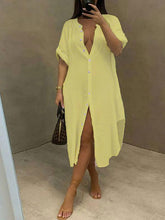 Hemdblusenkleid mit Stehkragen – Ausverkauf