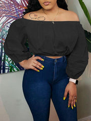 Indiebeautie Solid Off-Shoulder Top