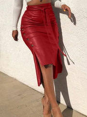 Indiebeautie – Gebundener Kunstlederrock