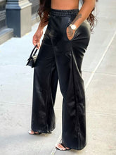 indiebeautie Kunstlederhose mit elastischem Bund