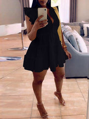 Hemdblusenkleid mit Rüschen – Ausverkauf