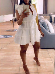 Hemdblusenkleid mit Rüschen – Ausverkauf