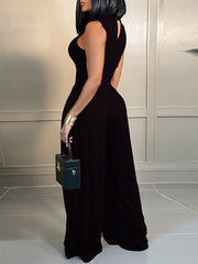 Indiebeautie – Set aus einfarbigem ärmellosem Oberteil und Hose mit weitem Bein