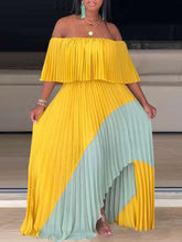 Plisseekleid mit Volant