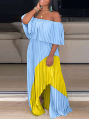 Plisseekleid mit Volant