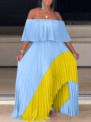 Plisseekleid mit Volant