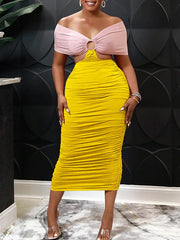 Indiebeautie – Zweifarbiges Kleid mit Rückenbindung