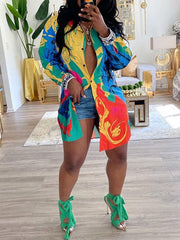 Bedrucktes Hemdblusenkleid – Ausverkauf