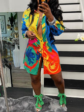 Bedrucktes Hemdblusenkleid – Ausverkauf