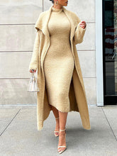 Flauschiges Cardigan- und Kleid-Set – Ausverkauf