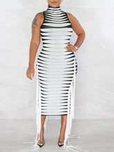 Indiebeautie Fringe Combo Sleeveless Dress