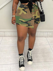 Indiebeautie Draped Camo Shorts
