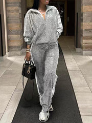 Paillettenjacke & Hosen-Set – Ausverkauf